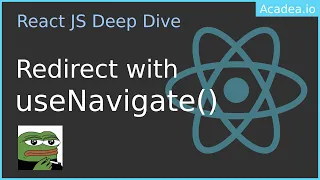 Ep18 - Programmatic Redirection in React