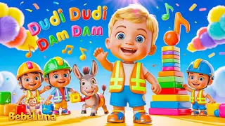Dudi Dudi Dam Dam | The Cutest Donkey & Kids | Dudi Dudi Dam Dam Dance | BebeLuna Kids Songs