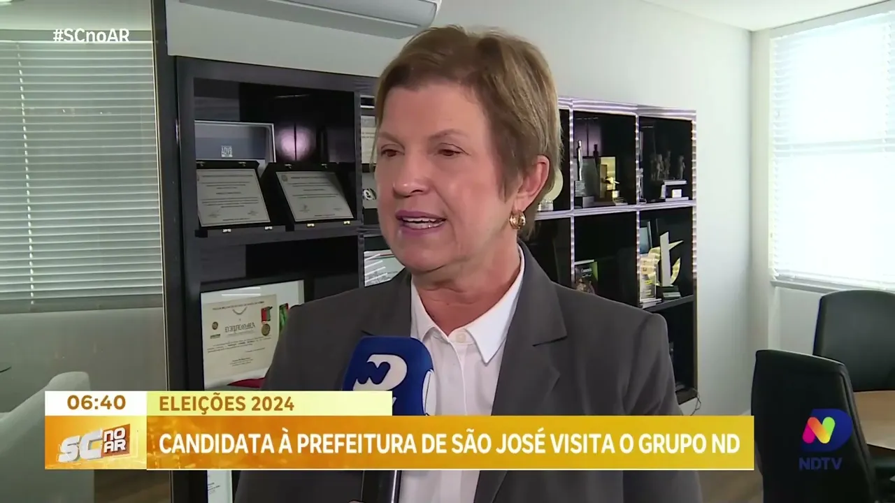 Eleições 2024: candidata à prefeitura de São José visita o Grupo ND