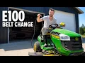 How to Replace John Deere E100 Mower Belt Fast Easy DIY Beginner
