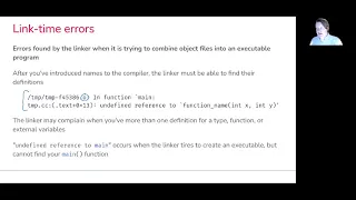 0201 Link-time errors