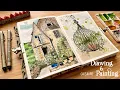 ASMR Drawing and Watercolor Painting Relaxing Art