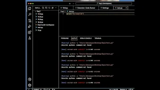Vscode python command not found exited with code 127