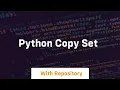 python copy set