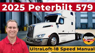 18 Speed Manual Transmission White 2025 Peterbilt 579 UltraLoft Cummins X-15 SOLD