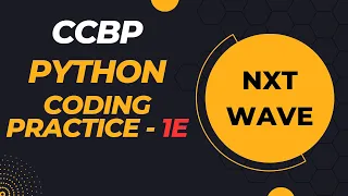 PYTHON CODING PRACTICE 1E