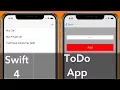 ToDo App Swift 4 Xcode 9 0