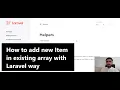 Laravel Array Add How to Add Item into Existing Array in Laravel