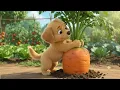 Tiny puppy and friends enjoying a beautiful day in the garden