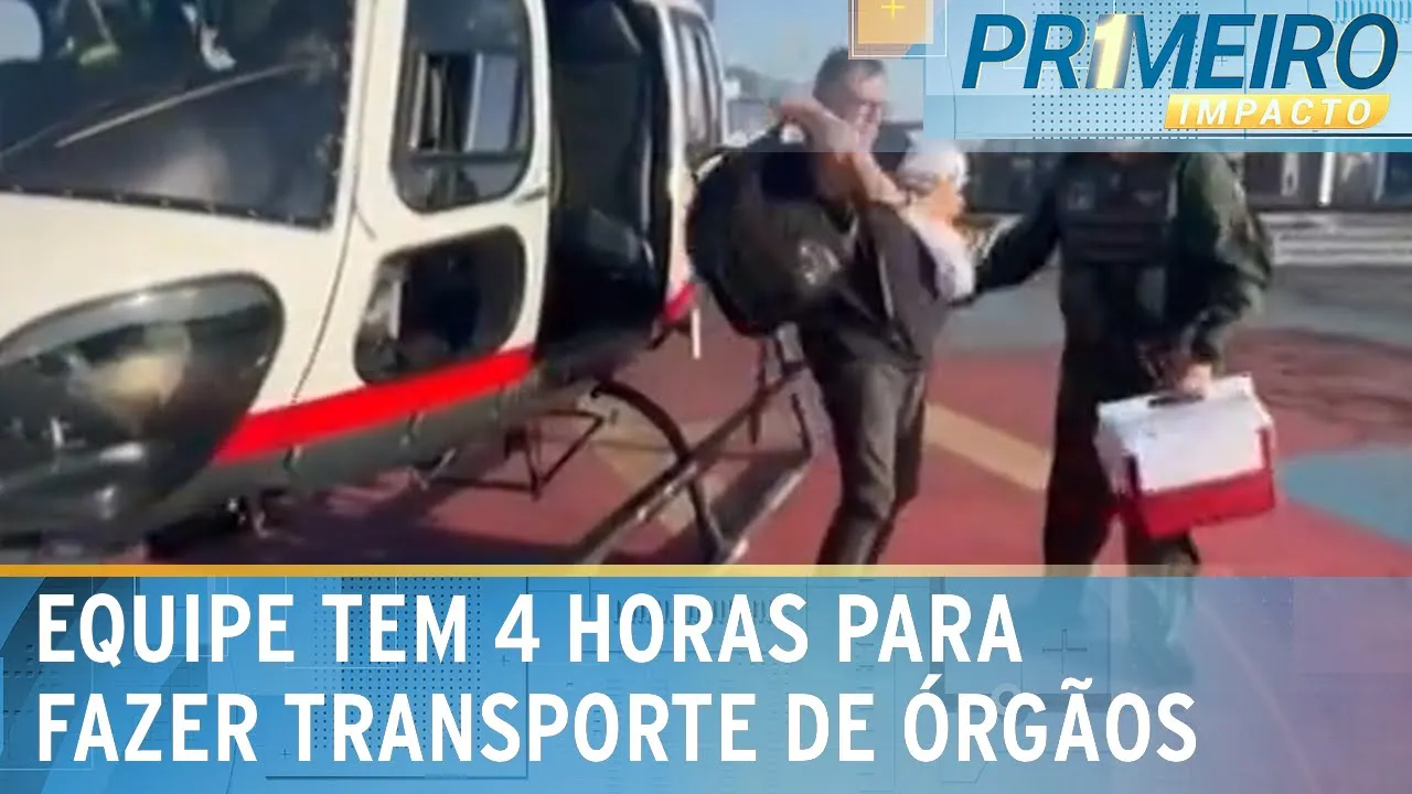 Corrida contra o tempo: coração nas alturas para ser transplantado | Primeiro Impacto (26/10/23)