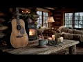 Peaceful Winter Sun Guitar | Gentle Acoustic Ambiance and Coffee Jazz Sounds