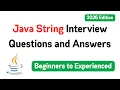 Java String Interview Questions and Answers