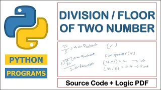 Division of Two Numbers in Python Floor of Two Number