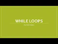 Lesson 9A1 While Loops Bart