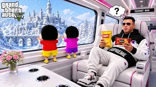 Himawari Took Shinchan & Franklin On a LUXURY BUS Picnic in GTA 5 | JSS GAMER