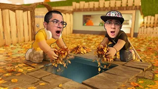 FOMOS LIMPAR AS FOLHAS DA CASA E ACHAMOS ALGO MISTERIOSO!!