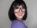 Tina Belcher Black Wig With Glasses And Hairclip Costume Set