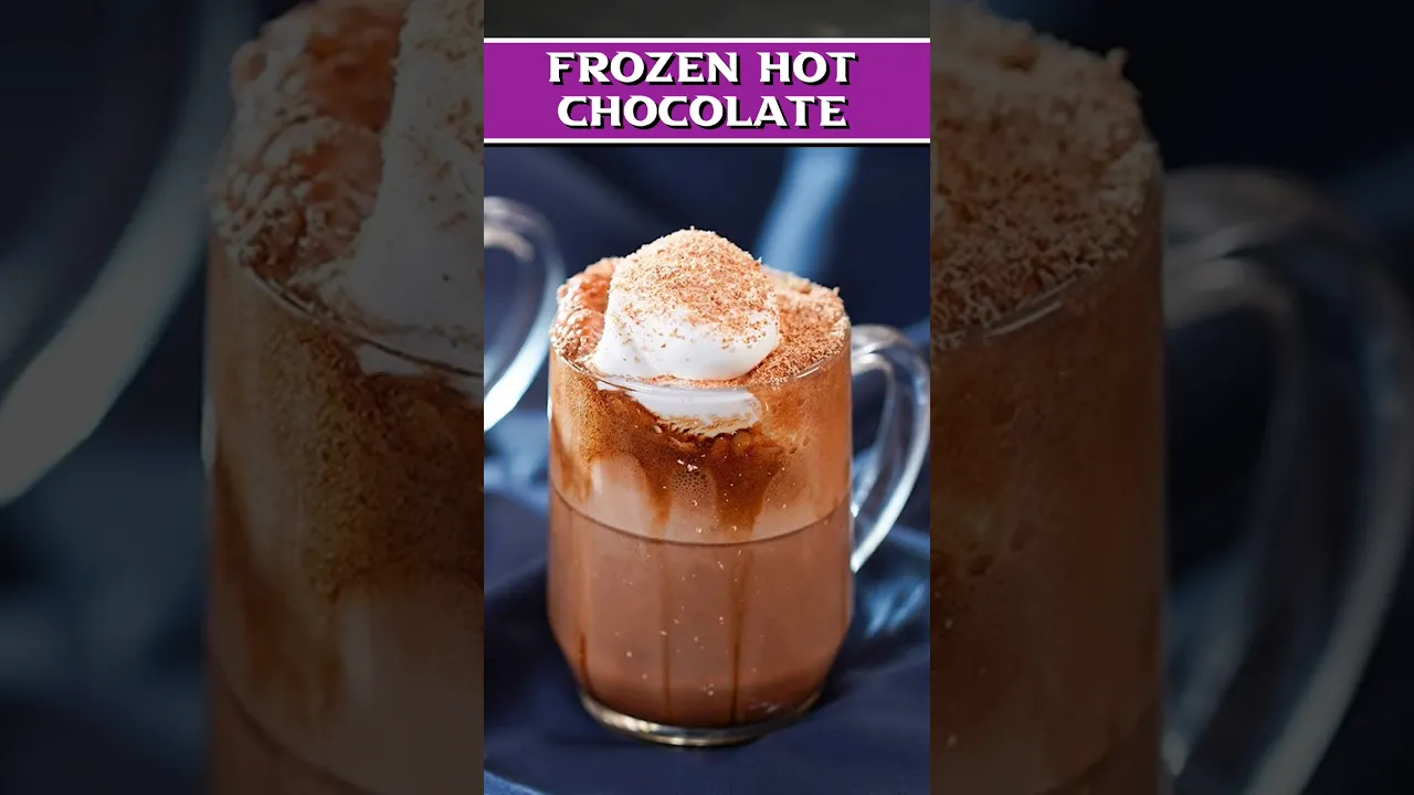 Easy Frozen Hot Chocolate Recipe #shorts #hotchocolatedrink #frozendrinks