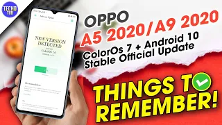 oppo a5 2020 and oppo a9 2020 coloros 7 android 10 stable official update oppo a5 2020 a9 2020