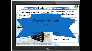Improve your Daily Vocabulary - Money Budget Synonyms Antonyms Sentences-Day 7-