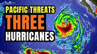 Three Hurricanes at One Time in the Pacific...