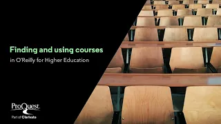 Finding and Using Courses in O Reilly for Higher Education O Reilly Learning Training Series