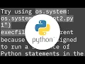 Run a Python script from another Python script passing in arguments