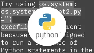 Run a Python script from another Python script passing in arguments
