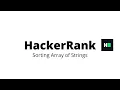 Sorting Array of Strings HackerRank Solution