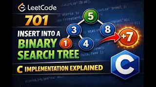 LeetCode 701 - Insert into a Binary Search Tree C Implementation Explained