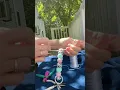 Diy wristlet keychain with silicone beads