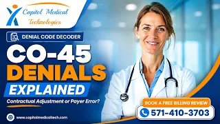 CO-45 Denials Explained Contractual Adjustment or Payer Error