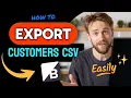 How to EXPORT CUSTOMERS CSV from BigCommerce Step by Step