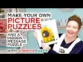 Make Picture Puzzles on a Cricut a Hidden Message Puzzle