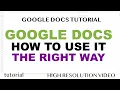 How to Use Google Docs Properly - Tutorial for Beginners