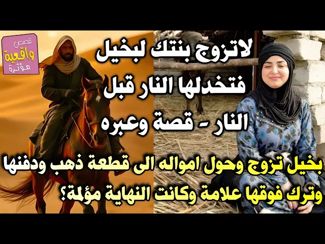 ⁣قصة بخيل تزوج وحول امواله الى قطعة ذهب ودفنها وترك فوقها علامة وكانت النهاية مؤلمة؟