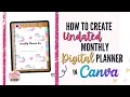 Digital Planner Masterclass Create A Digital Planner with hyperlinks in Canva FREE TEMPLATE