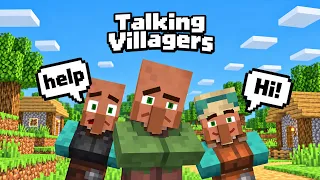 I Built an Army of Talking Villagers in Minecraft! | New Talking Villagers Addon
