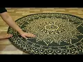 Handwoven Jute Round Rug Size - 120cm Printed