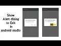 How to show alert dialog for exit when clicking on the back press button in android studio