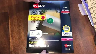 Avery 5293 Round Labels Review All around excellent Easy to setup and perfect size