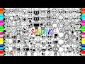 Incredibox SPRUNKI Coloring Pages Mix Coloring ALL Sprunki Phase 1 VS Phase 2 VS Phase 3 NCS