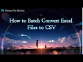 How to Batch Convert Excel Files to CSV Ninetu File Batcher