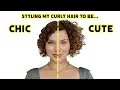 HOW I STYLE MY CURLY BOB FOR VOLUME VS DEFINTION step by step tutorial