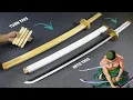 EASY (ONE PIECE) Katana making - Zoro Wado Ichimonji Sword using Popsicle Sticks