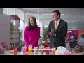 Maia Reficco in advertising Dunkin for the Dunkin' Termes orientation meeting