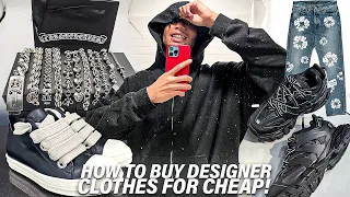 HOW TO GET DESIGNER CLOTHES FOR CHEAP Rick Owens Balenciaga Gallery Dept Chrome Hearts MORE