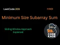 LeetCode 209 Minimum Size Subarray Sum Sliding Window Approach Explained Java Dry Run