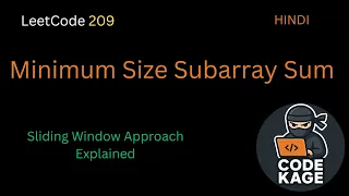 LeetCode 209 Minimum Size Subarray Sum Sliding Window Approach Explained Java Dry Run