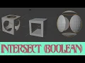 how to use the intersect boolean in edit mode Blender 2 8